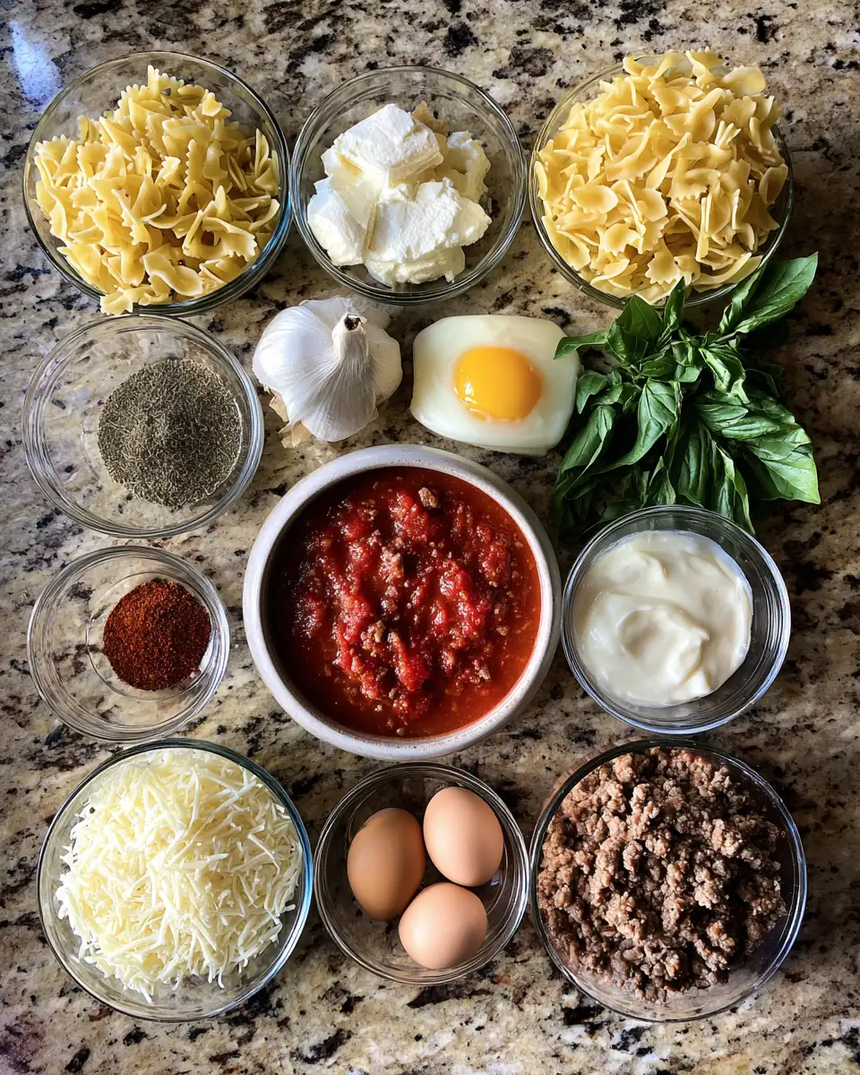 Ingredients for Cozy Up with a Bowl of Slow Cooker Lasagna Soup Magic