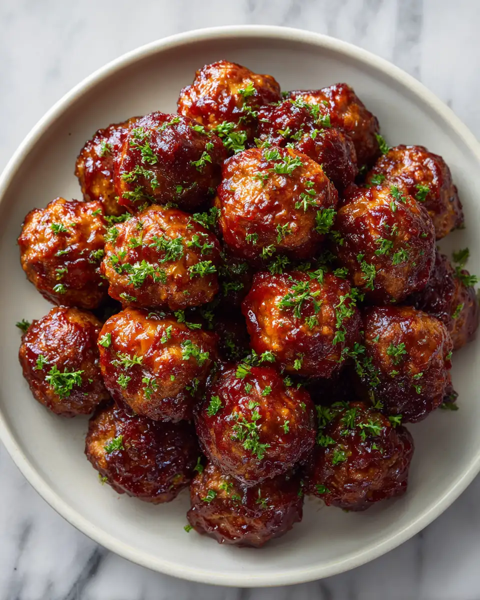 Final dish - Tantalizing Slow Cooker Pineapple Barbecue Meatballs for Effortless Entertaining