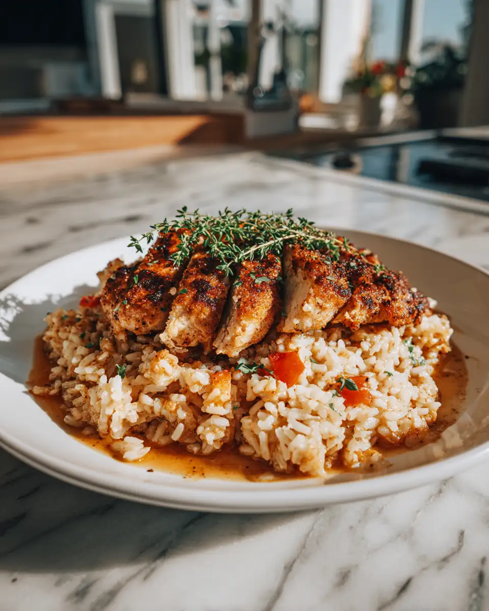 Hearty Comfort on a Plate: Smothered Chicken and Rice Delight - Featured Image