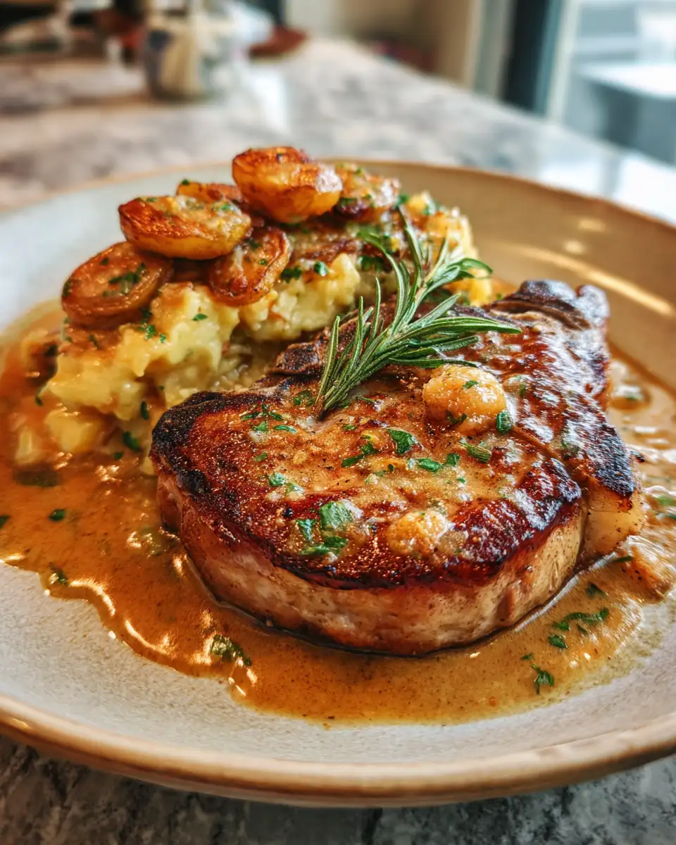 Ultimate Comfort: Smothered Pork Chop and Scalloped Potato Casserole Recipe 6 Final dish - Ultimate Comfort: Smothered Pork Chop and Scalloped Potato Casserole Recipe