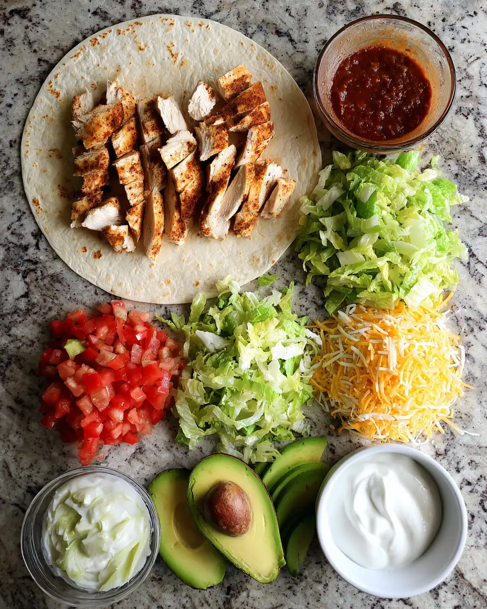 Ingredients for Sizzling Southwest Grilled Chicken Wraps That Spice Up Your Meal Time