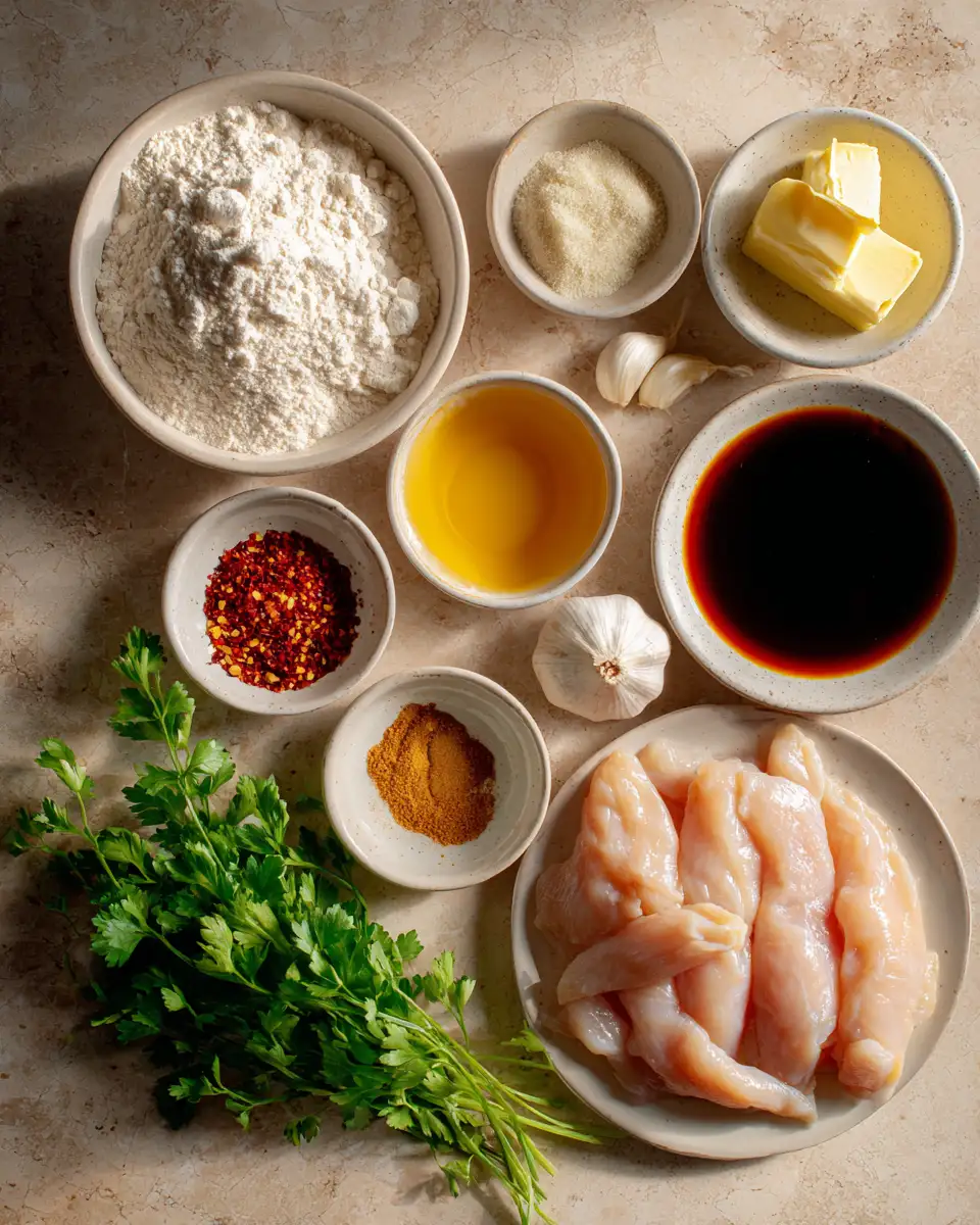 Ingredients for Sizzling Spicy Honey Garlic Chicken Tenders That Will Ignite Your Taste Buds