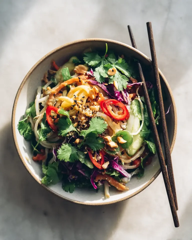 Zesty Flavors Unite in Our Spicy Peanut Noodle Salad Bowl Adventure - Featured Image