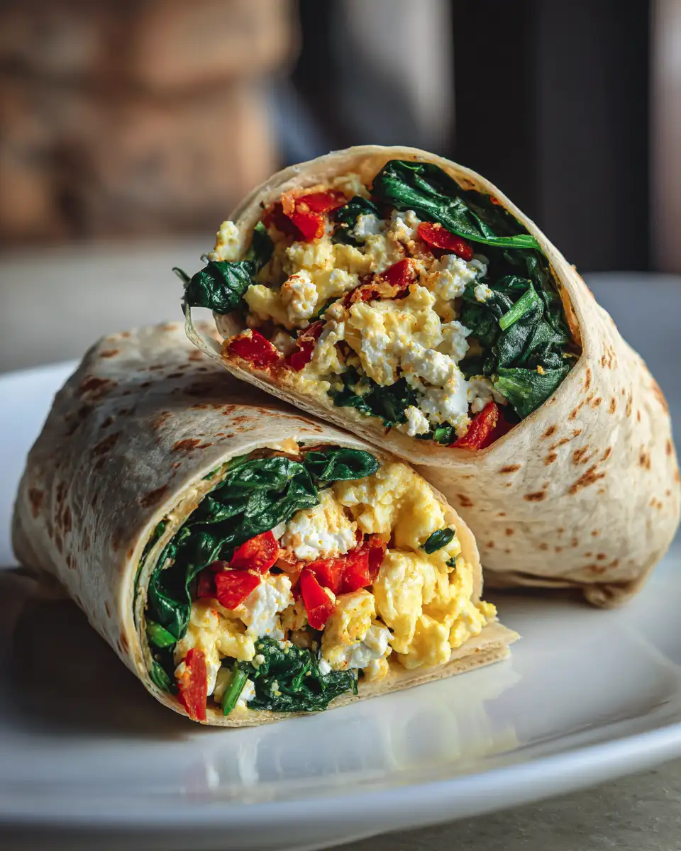 Rise and Shine with a Flavor-Packed Spinach Feta Breakfast Wrap - Featured Image