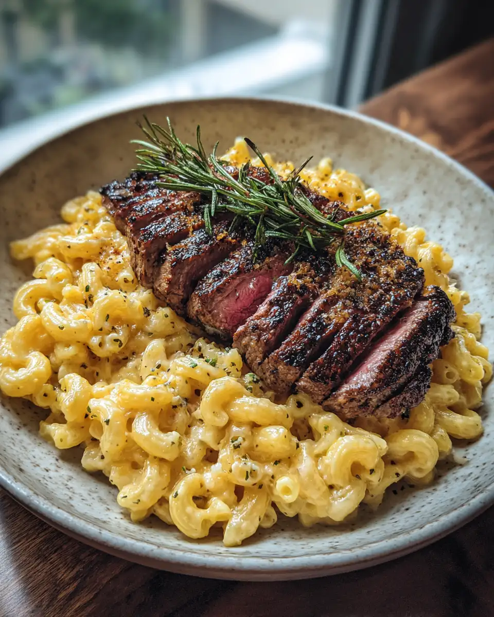 Final dish - Indulge in Decadence: Steakhouse Gorgonzola Macaroni & Cheese Delight