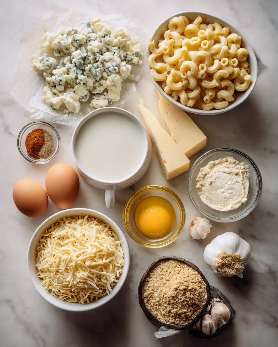 Ingredients for Indulge in Decadence: Steakhouse Gorgonzola Macaroni & Cheese Delight