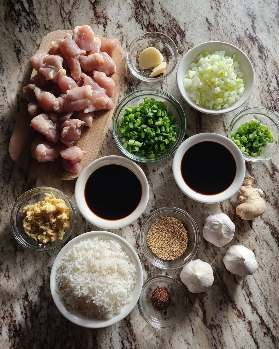 Ingredients for Sticky Chicken Rice Bowls: A Flavorful Fusion Adventure
