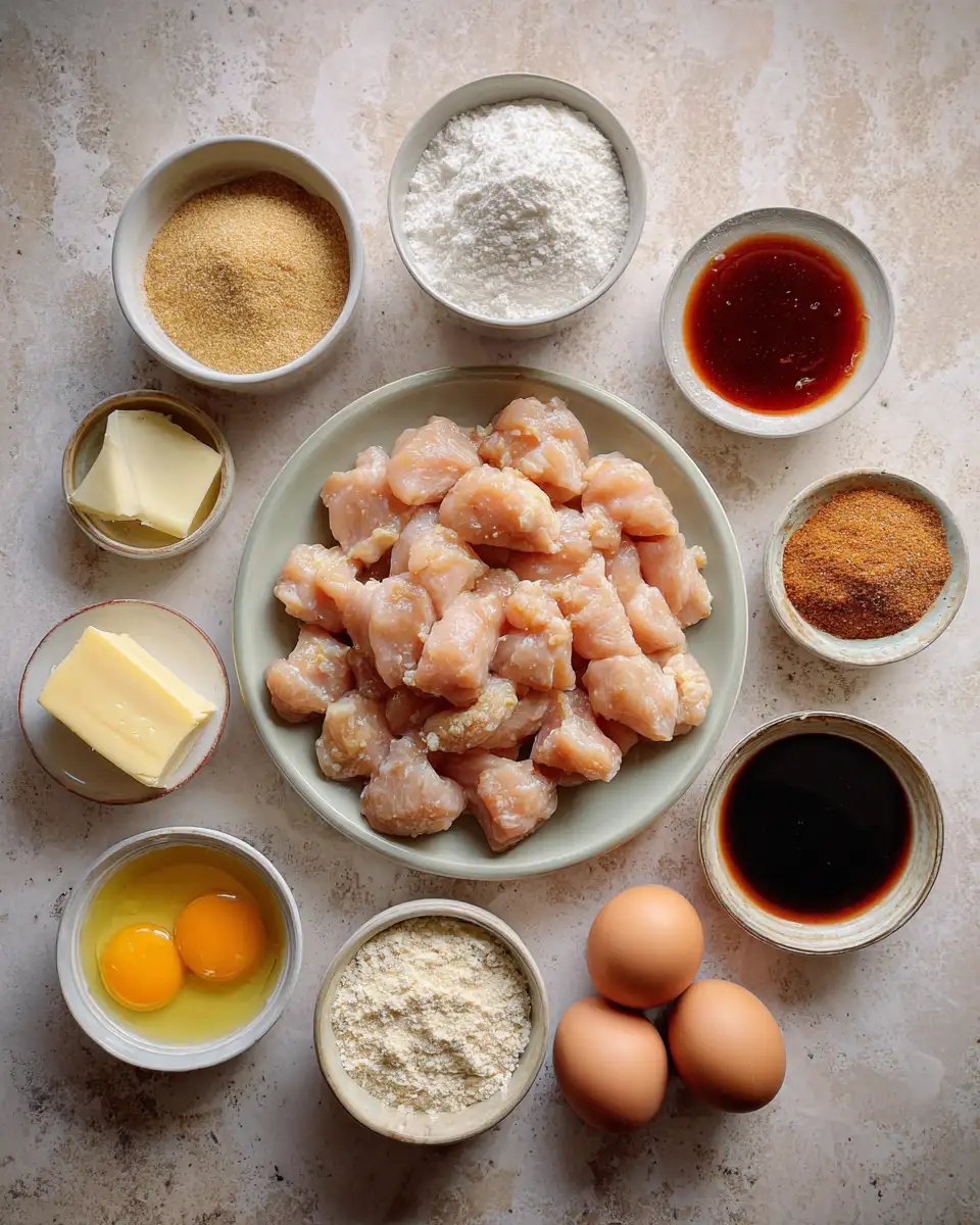 Ingredients for Irresistibly Delicious Sticky Honey BBQ Chicken Bites Unleashed