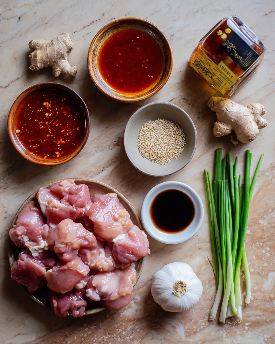 Ingredients for Sticky Sweet Chili Chicken: A Flavor Explosion in Every Bite