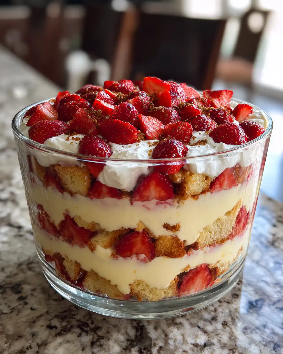 Layers of Love: The Ultimate Strawberry Cheesecake Trifle Experience 6 Final dish - Layers of Love: The Ultimate Strawberry Cheesecake Trifle Experience