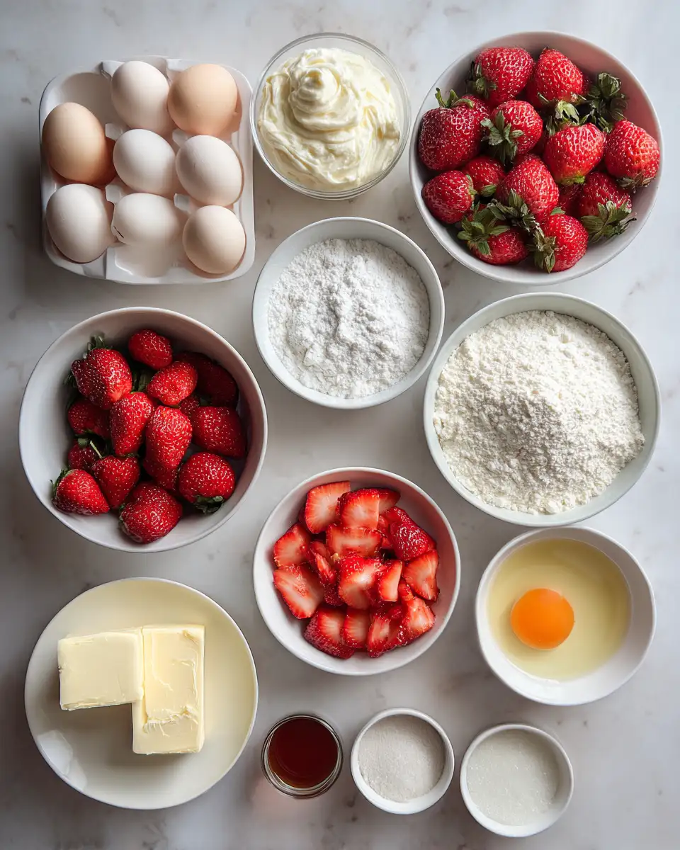 Indulge in Sweet Bliss with Our Irresistible Strawberry Cream Cheese Cake 4 Ingredients for Indulge in Sweet Bliss with Our Irresistible Strawberry Cream Cheese Cake