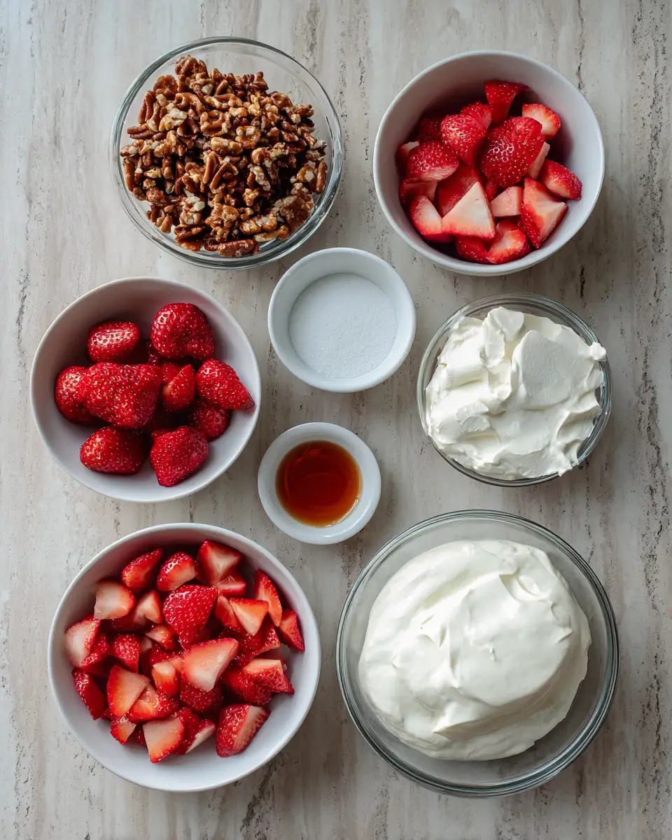 Ingredients for Sweet & Salty Bliss: Discover the Magic of Strawberry Pretzel Salad