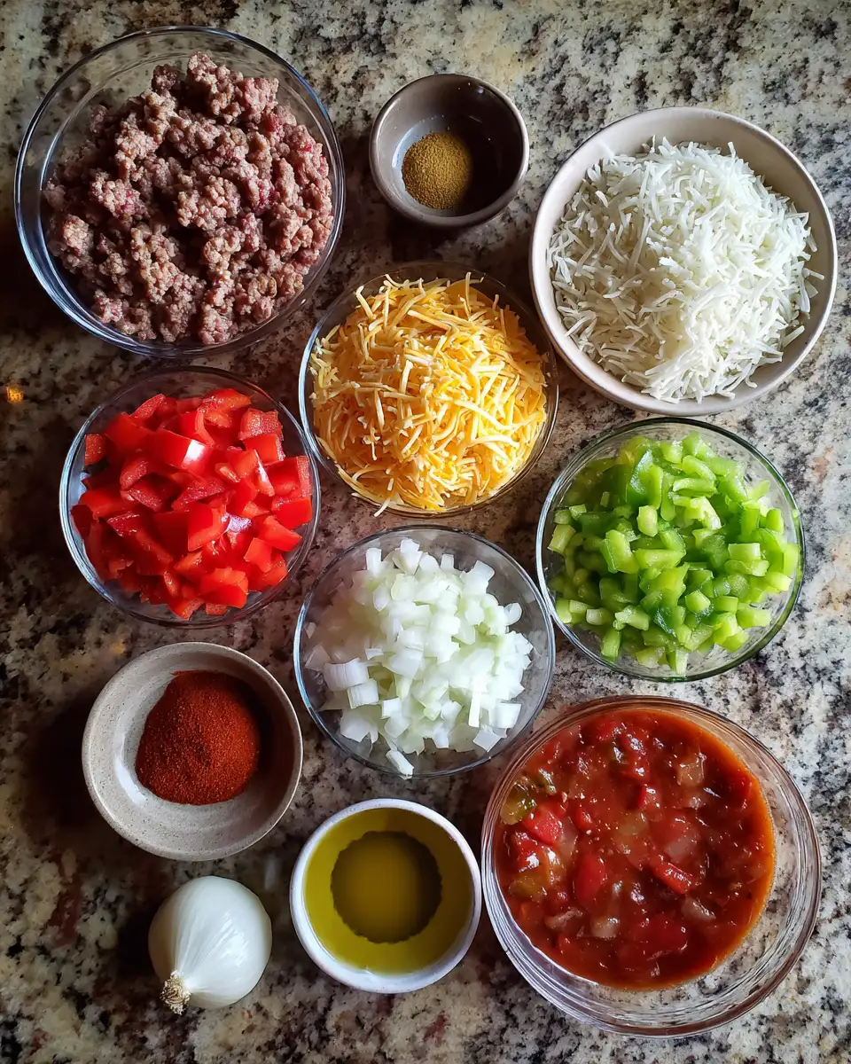 Ingredients for Savor the Flavor: Ultimate Stuffed Pepper Casserole Delight
