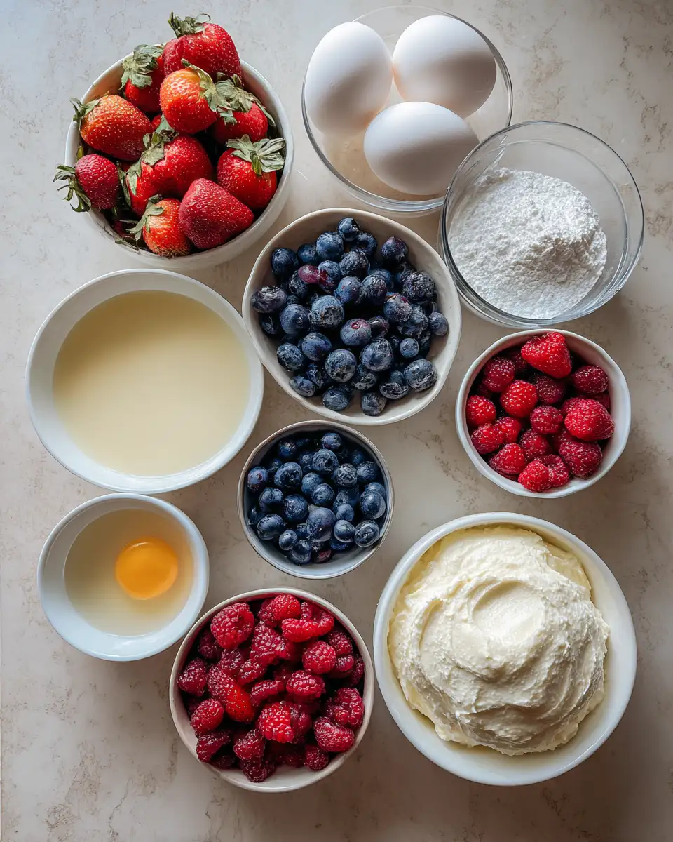 Ingredients for Berry Bliss: Dive into the Ultimate Summer Poke Cake