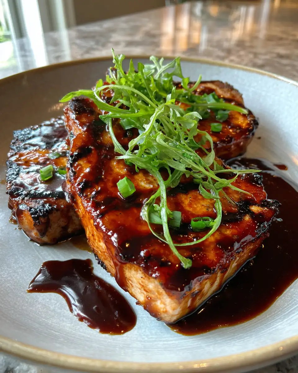 Final dish - Savor the Flavor: Tender Apple Butter Pork Chops Delight