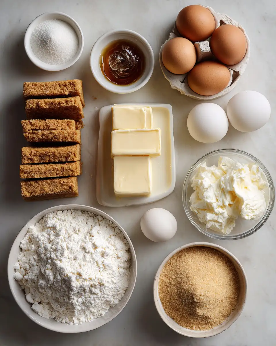 Ingredients for Indulge in Decadence with Vanilla Bean Brown Butter Cheesecake