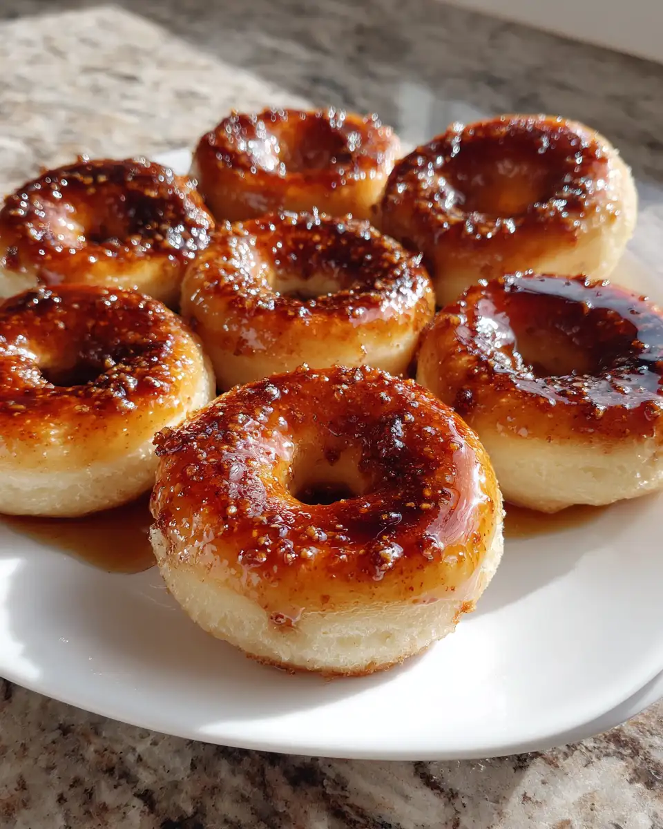 Final dish - Indulge in Irresistible Vanilla Bean Crème Brûlée Donuts