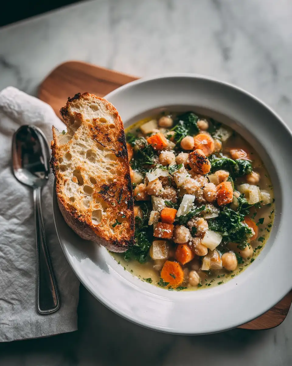 Cozy Up with a Bowl of Vegan Garlic Chickpea Soup - Featured Image
