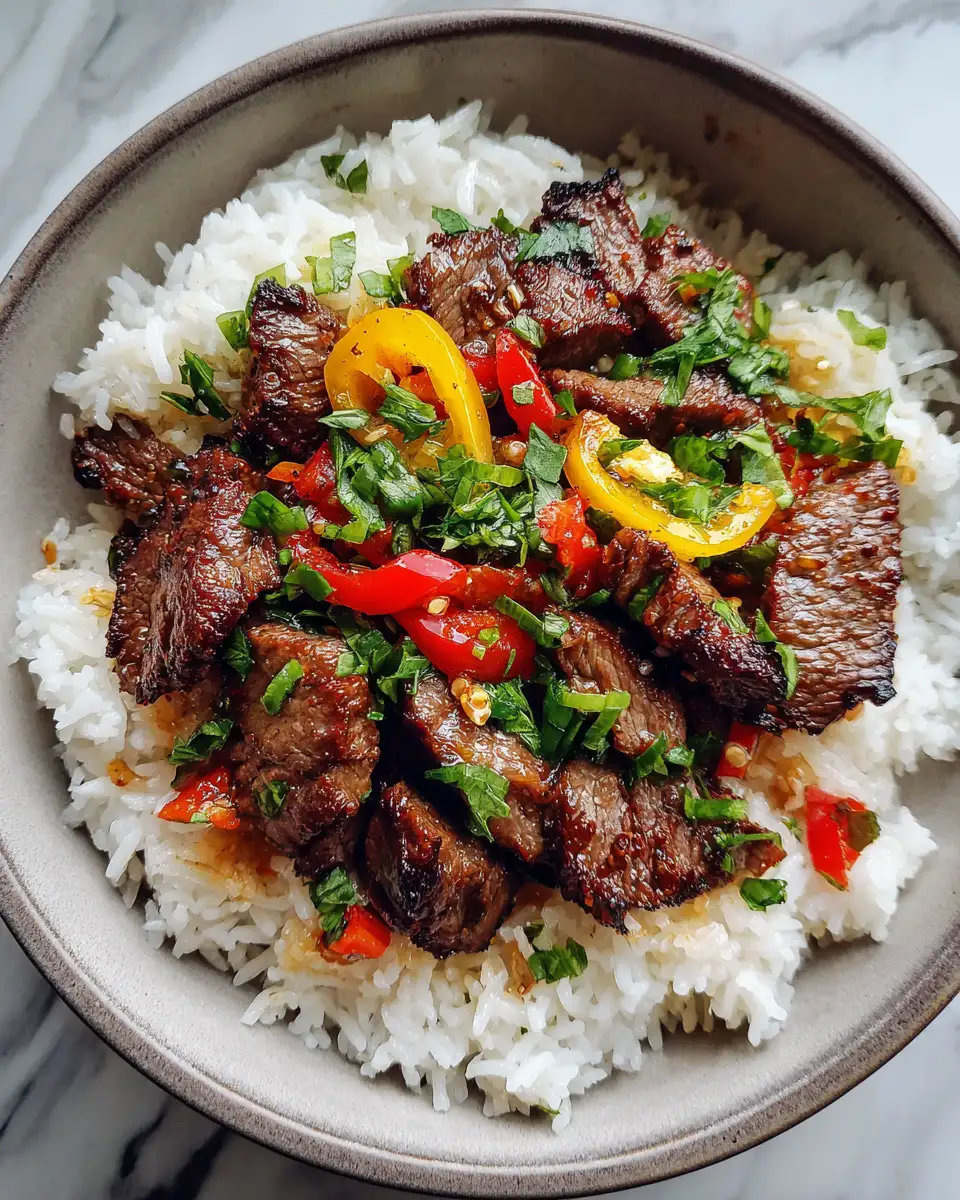 Final dish - Savor the Flavors: Vietnamese Grilled Beef with Rice Delight