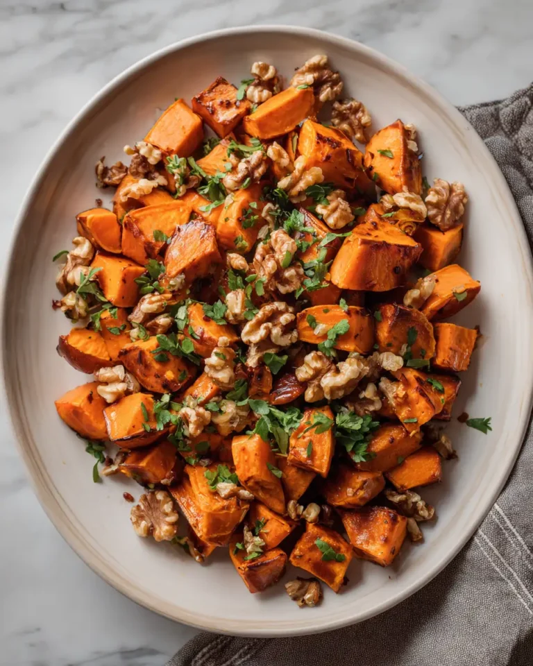 Sweet Symphony: Walnut Maple Roasted Sweet Potatoes Delight - Featured Image