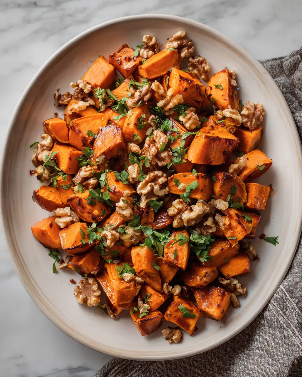 Sweet Symphony: Walnut Maple Roasted Sweet Potatoes Delight - Featured Image