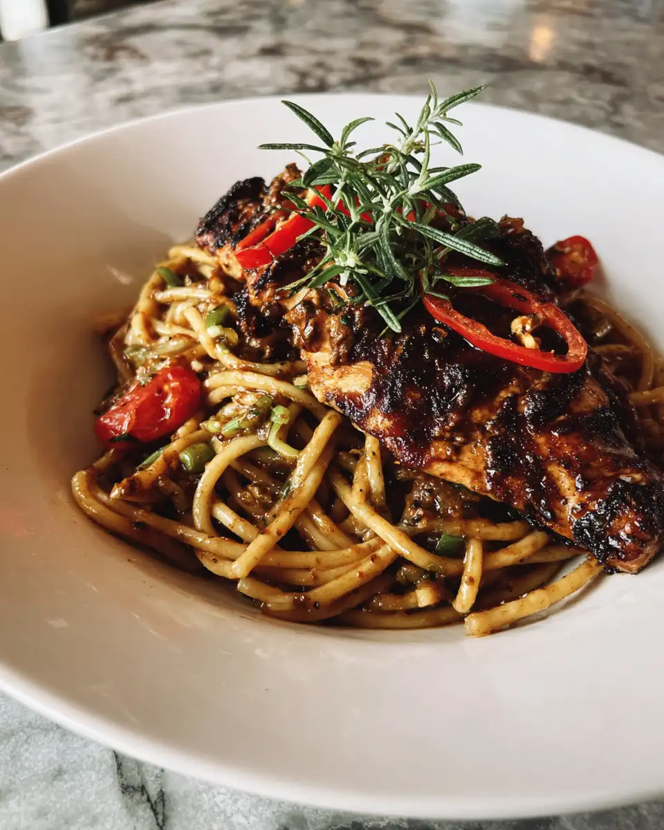 Final dish - Savor the Spice: Authentic Jerk Chicken Rasta Pasta Adventure
