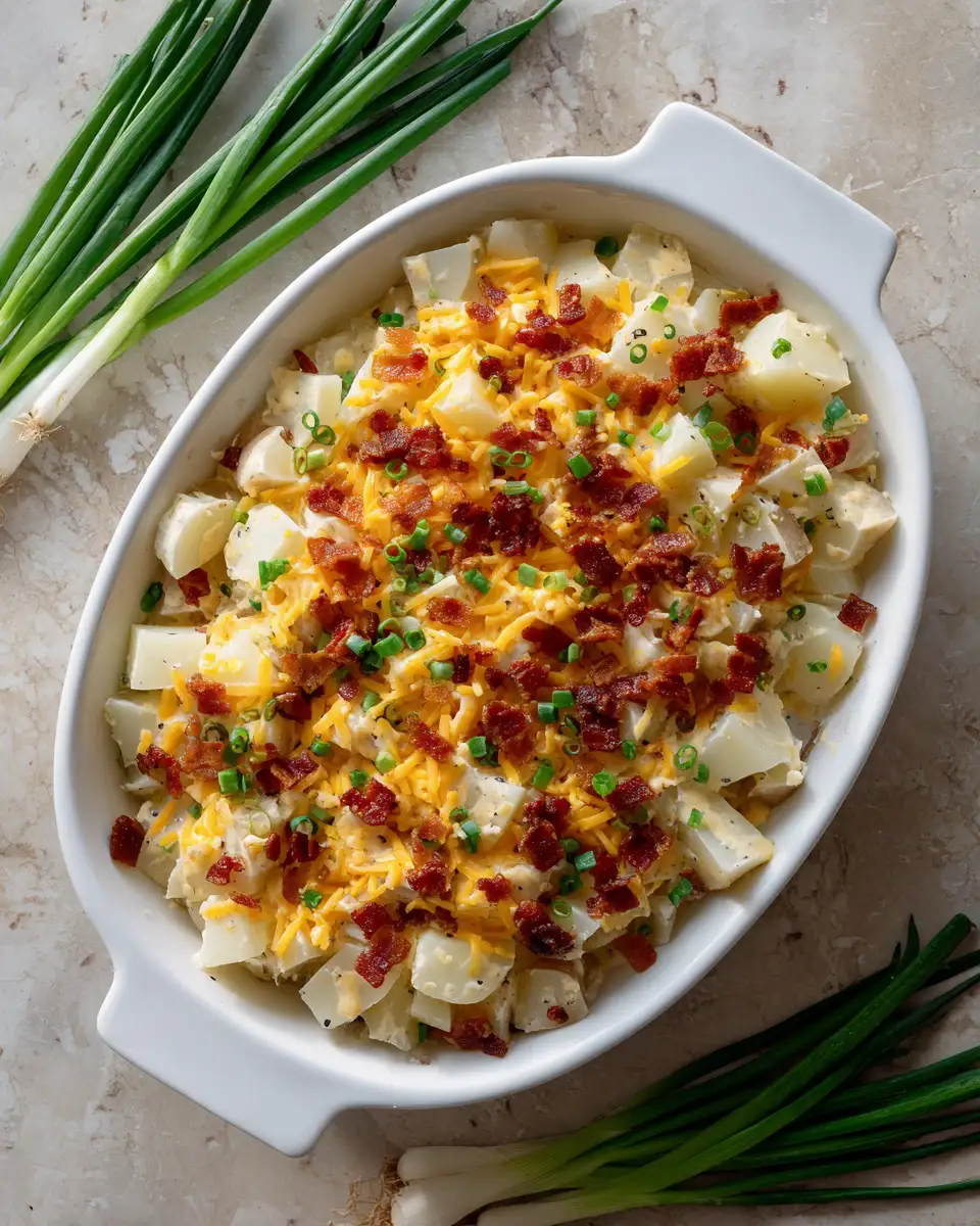 Irresistible Comfort: Bacon Cheddar Ranch Potato Bake Delight 3 Ingredients for Irresistible Comfort: Bacon Cheddar Ranch Potato Bake Delight