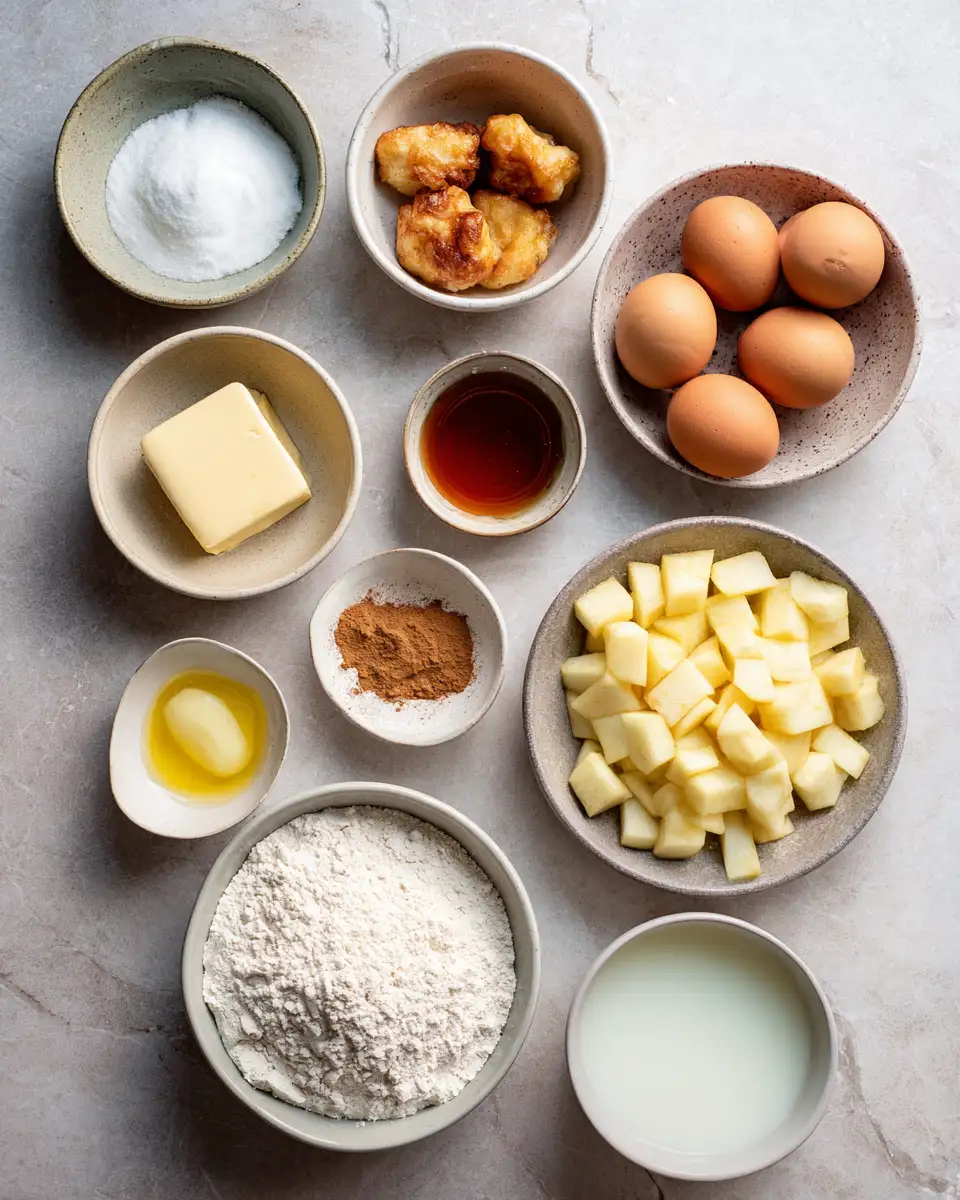 Ingredients for Irresistibly Crispy Baked Apple Fritters Recipe You Need to Try
