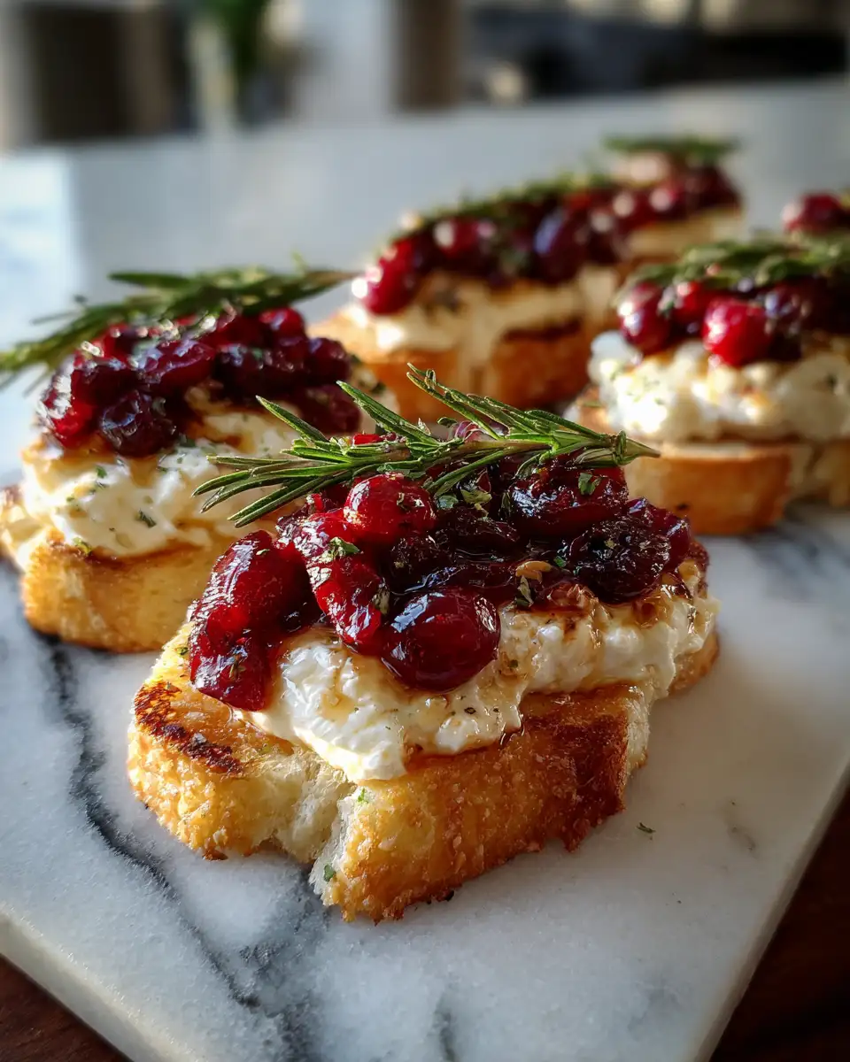 Final dish - Elevate Your Appetizer Game with Baked Brie Cranberry Crostini