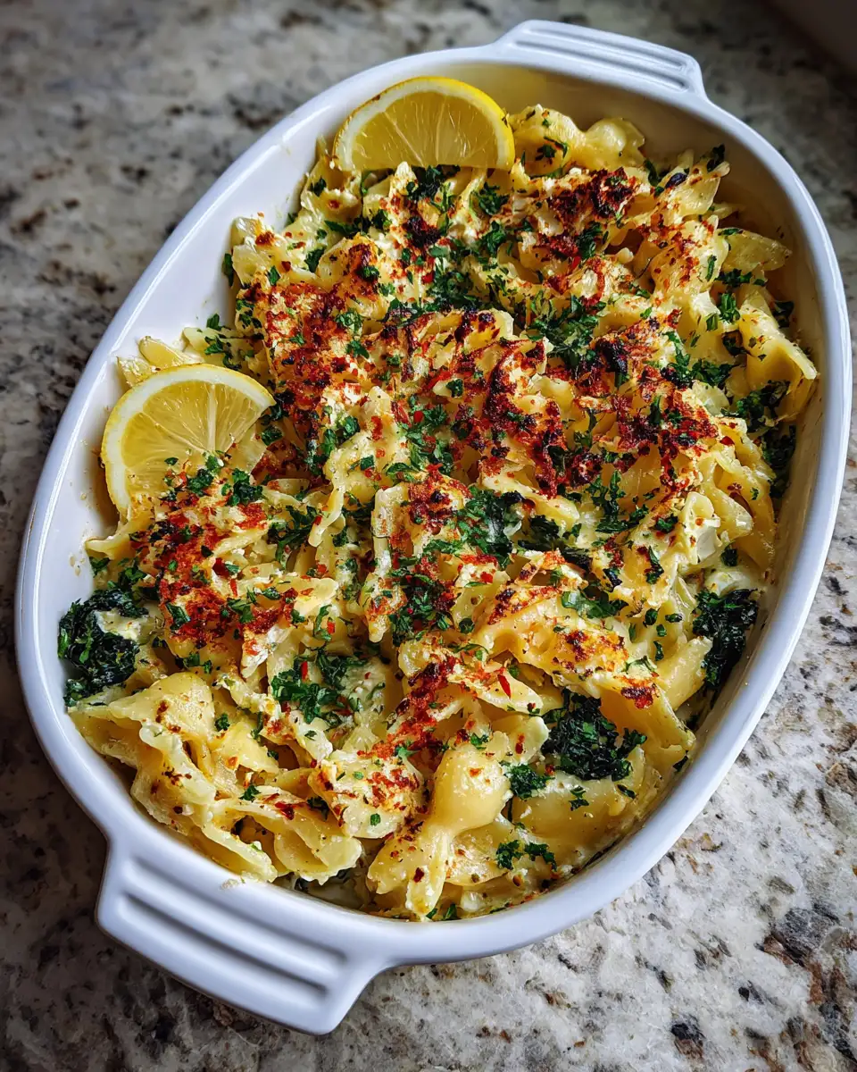 Final dish - Zesty Delight: Baked Feta Lemon Pasta That Will Brighten Your Day