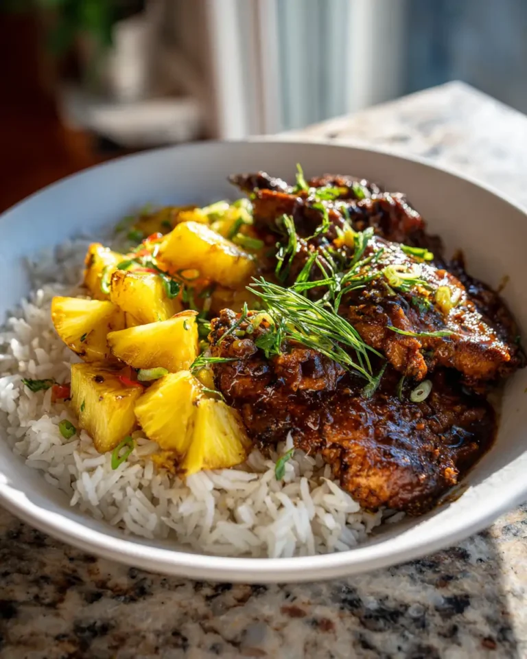 Sizzling Island Flavors: Baked Jamaican Pineapple Jerk Chicken Delight - Featured Image