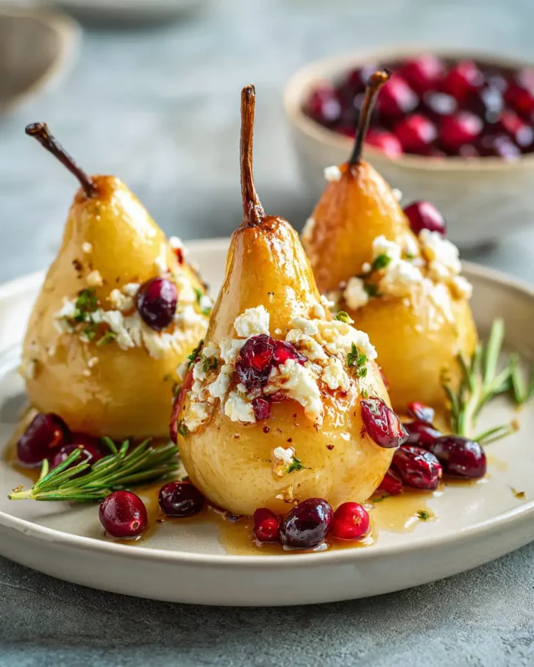 Sweet Meets Savory: Discover the Delight of Baked Pears with Feta and Cranberries - Featured Image