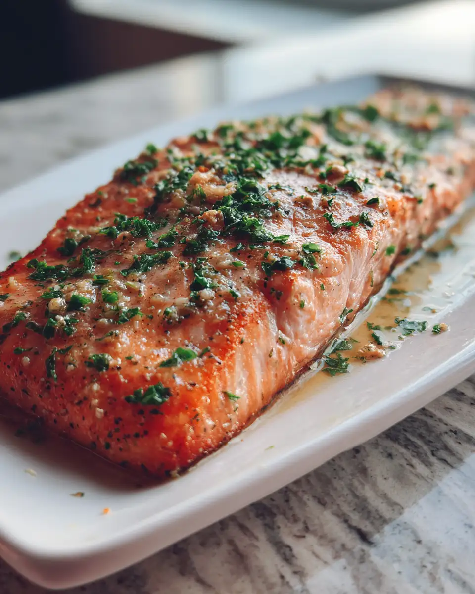 Final dish - Effortless Elegance Baked Salmon Recipe for a Quick Gourmet Meal