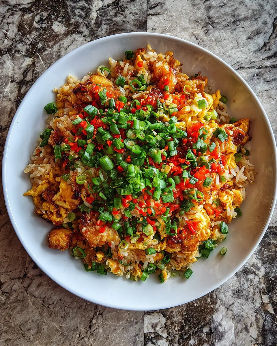Final dish - Spice Up Your Dinner with Bang Bang Fried Rice Delight