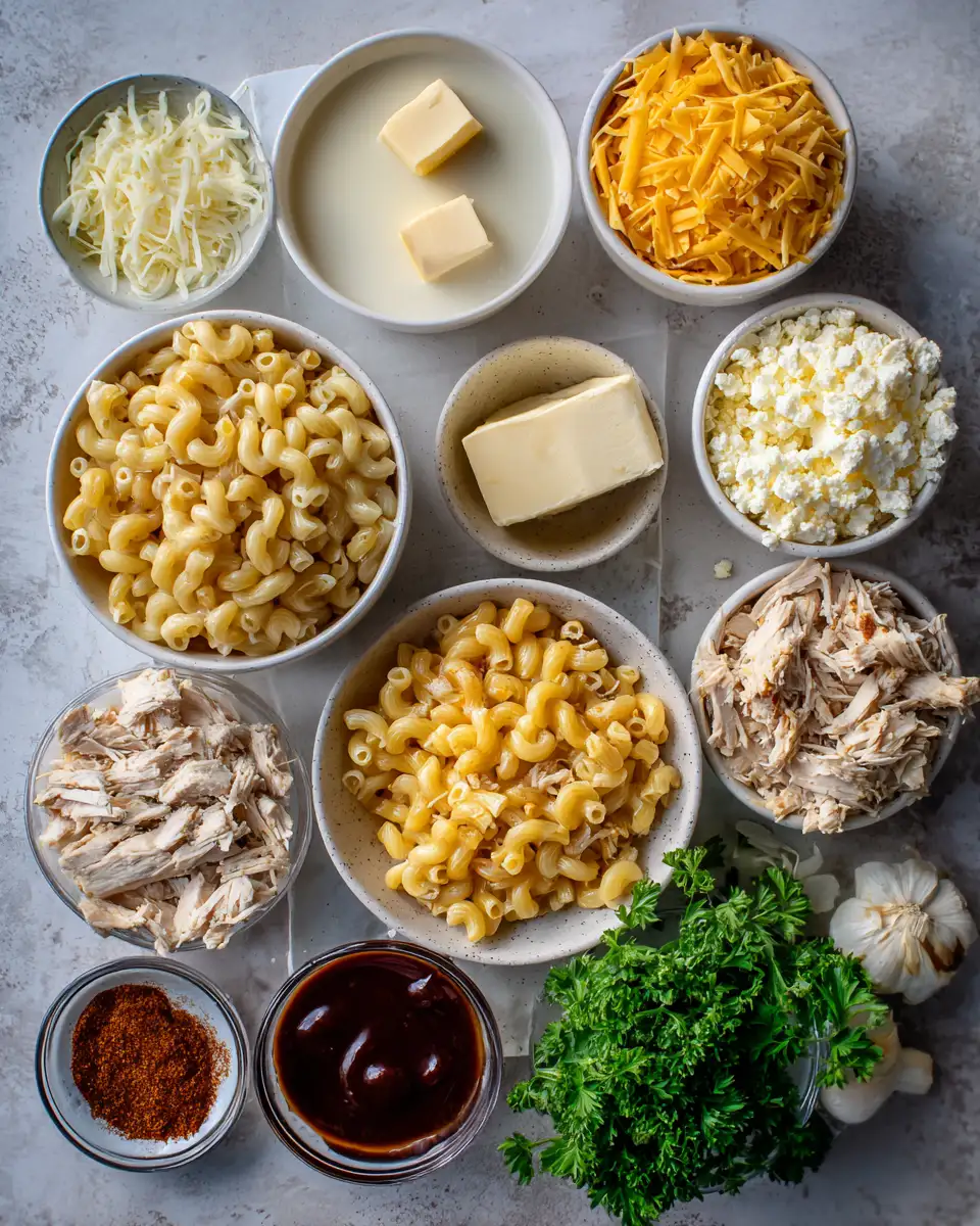 Sizzling BBQ Chicken Mac & Cheese: A Comfort Food Classic with a Twist 4 Ingredients for Sizzling BBQ Chicken Mac & Cheese: A Comfort Food Classic with a Twist