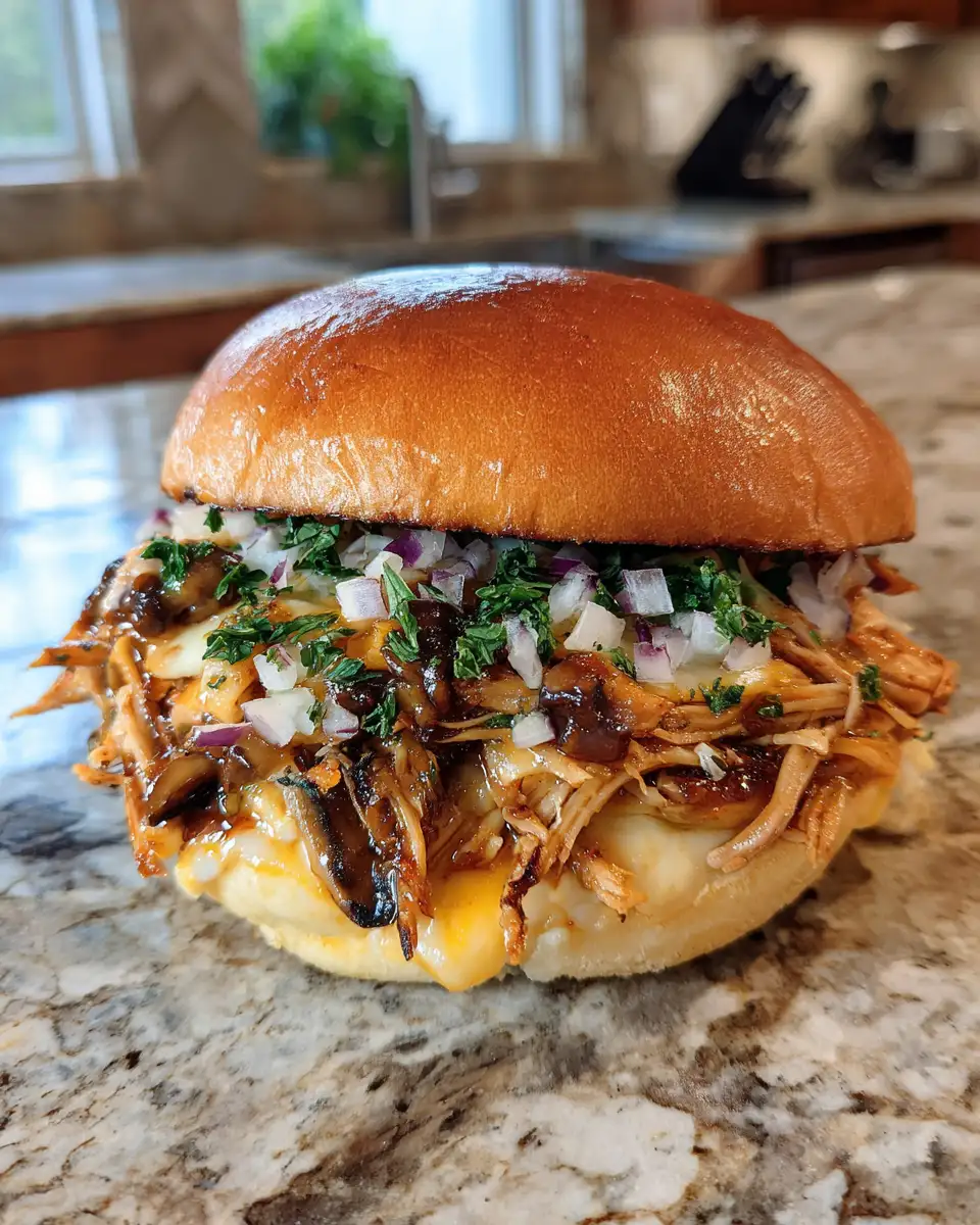 Final dish - Savor the Flavor: The Ultimate BBQ Pulled Mushroom Sandwich Experience