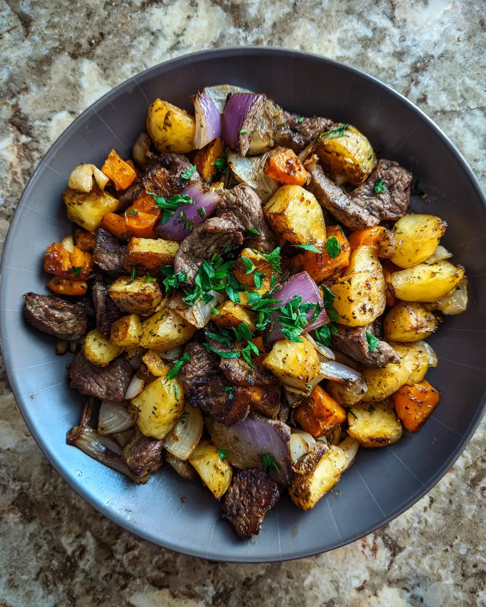 Sizzling Beef and Potatoes Skillet: A One-Pan Wonder 6 Final dish - Sizzling Beef and Potatoes Skillet: A One-Pan Wonder