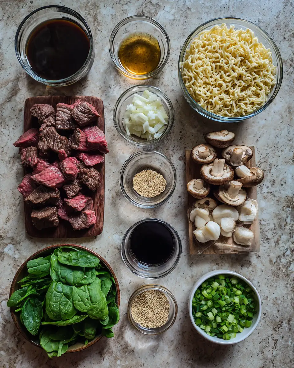 Ingredients for Slow Cooker Sensation: Irresistible Beef Ramen Delight