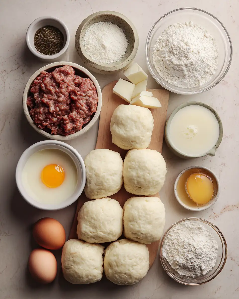 Ingredients for Irresistible Biscuits Gravy Bombs That Will Explode With Flavor