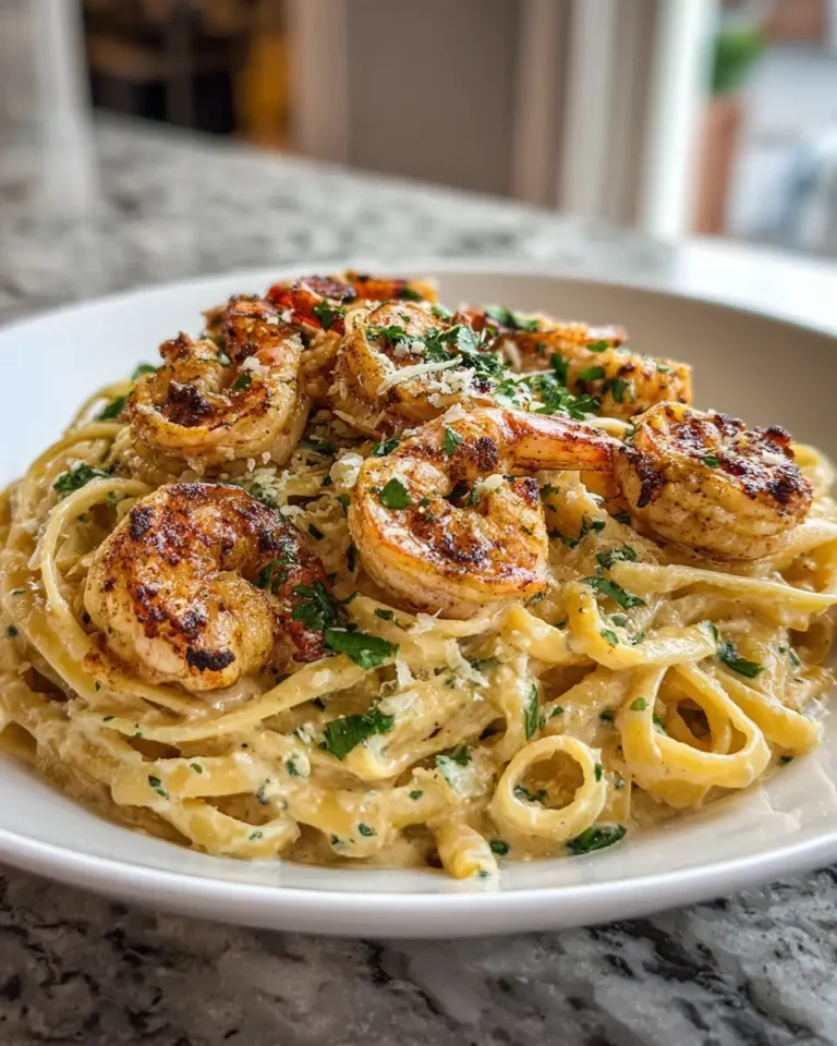 Savor the Spice: Blackened Shrimp Alfredo Pasta Delight - Featured Image