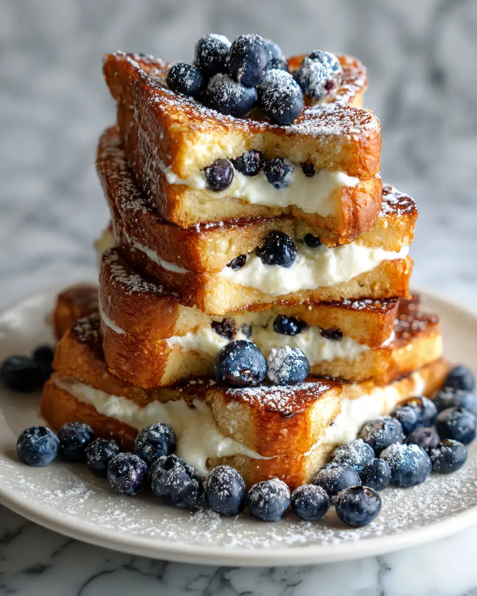 Ingredients for Indulge in Bliss with Blueberry Cheesecake Stuffed French Toast