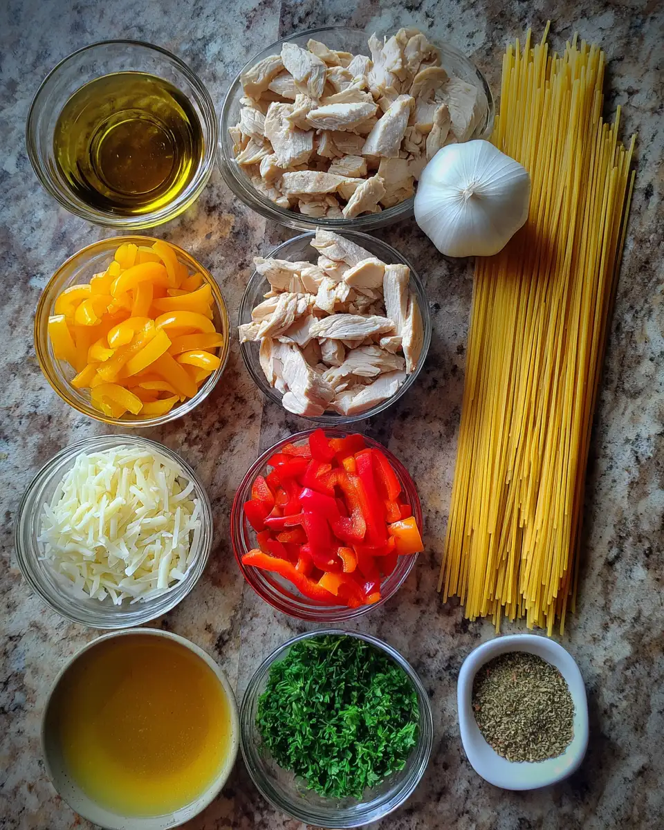 Ingredients for Spice Up Your Dinner with Bold & Creamy Cajun Chicken Spaghetti