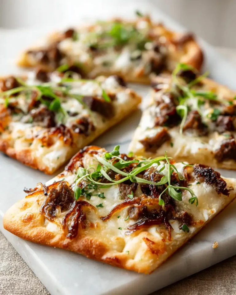 Savor the Flavor: Irresistible Caramelized Onion Beef Flatbread Delight - Featured Image