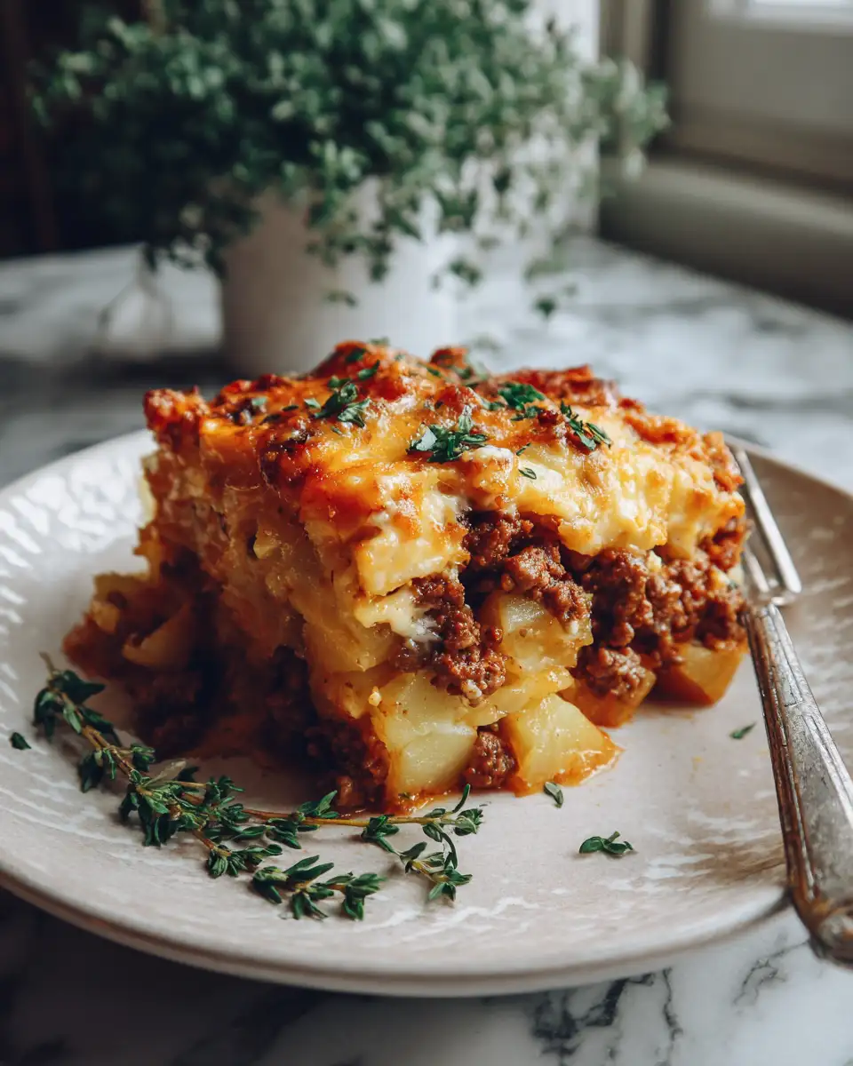 Ultimate Comfort: Cheesy Beef and Potato Bake Delight - Featured Image