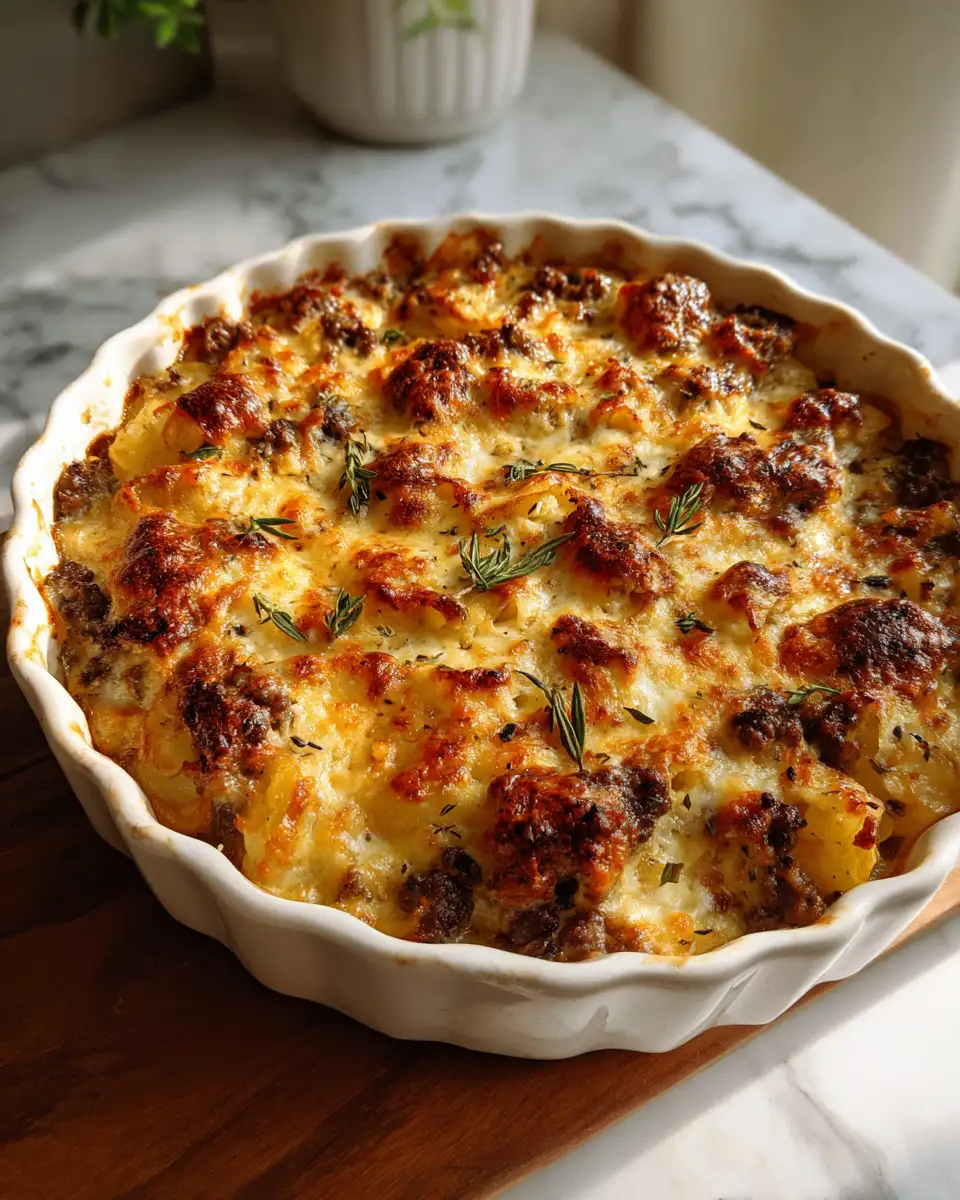 Ultimate Comfort: Cheesy Beef and Potato Bake Delight 6 Final dish - Ultimate Comfort: Cheesy Beef and Potato Bake Delight