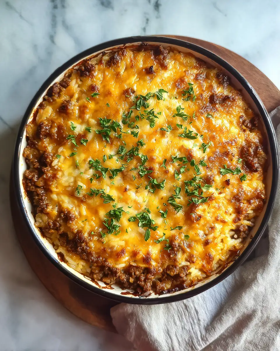 Ultimate Comfort: Cheesy Beef Rice Bake Bliss 6 Final dish - Ultimate Comfort: Cheesy Beef Rice Bake Bliss