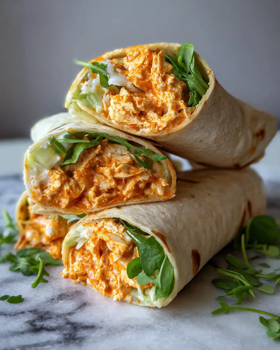 Final dish - Irresistibly Spicy and Cheesy Buffalo Chicken Wraps That Will Make Your Taste Buds Dance