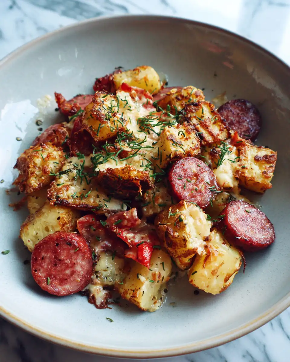 Irresistible Cheesy Ranch Potatoes and Smoked Sausage Delight - Featured Image