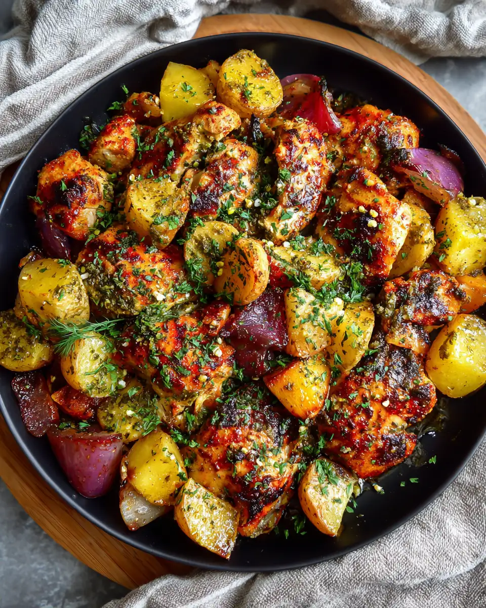 Final dish - One Pan Wonder: Savory Chicken and Potatoes Delight