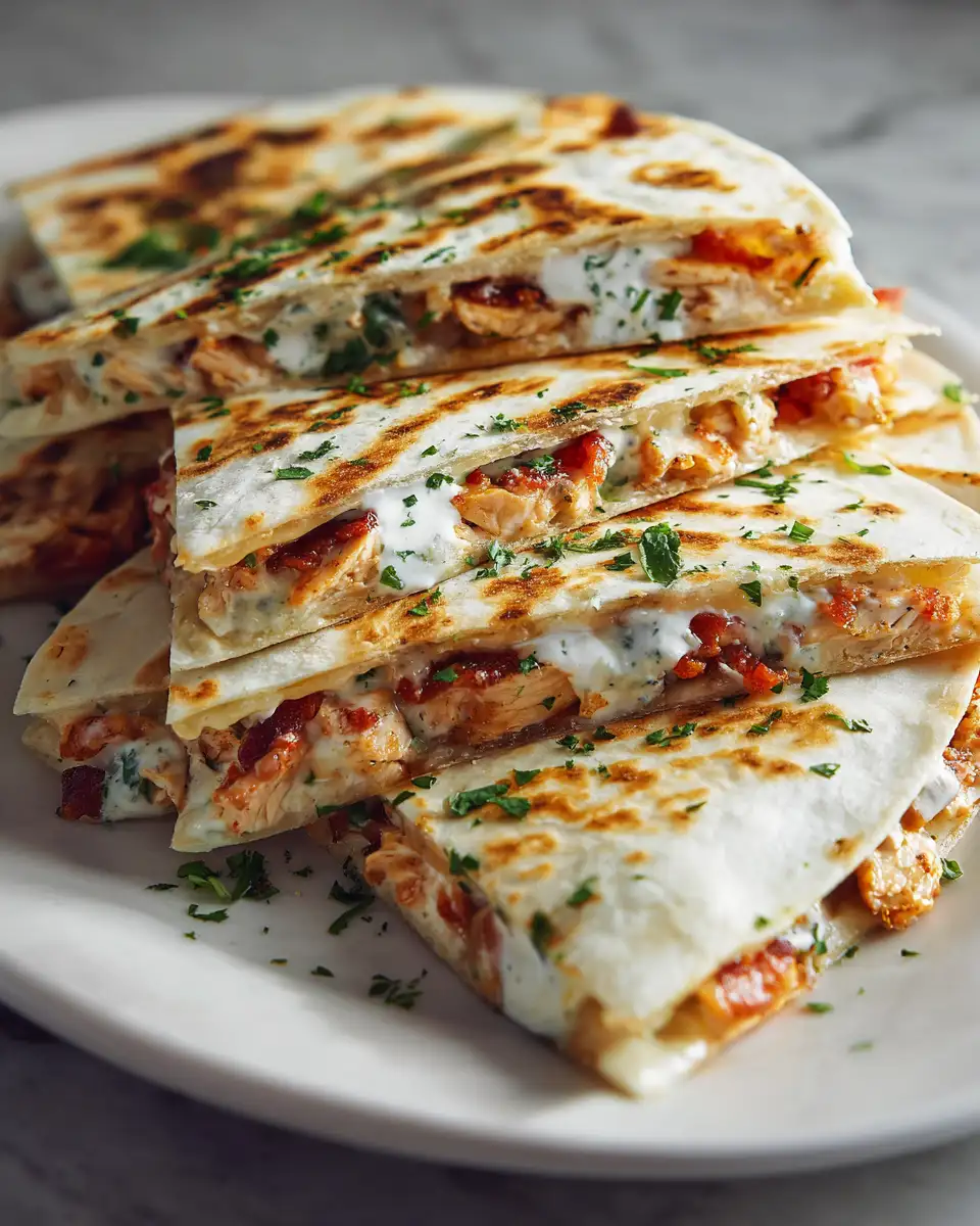 Sizzling Flavor Fusion: Chicken Bacon Ranch Quesadilla Delight - Featured Image